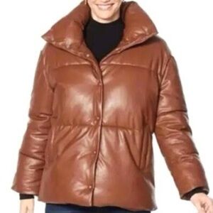 Brown Puffer Jacket by Avec Les Filles